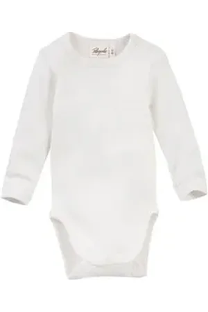 People Wear Organic Body Baumwolle-Wolle-Seide Langarm-Body, uni meliert Bio Baumwolle 98/104