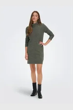 JDY Sommerkleid Elanor (1-tlg) Plain/ohne Details grün L