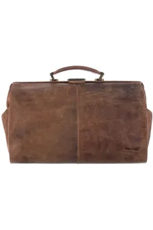 Greenland Nature Henkeltasche Doc-Bag, aus echtem Rindsleder braun