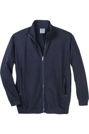 Ahorn Sweatjacke Übergröße Stehkragen Sweatjacke dunkelblau Ahorn blau 4XL