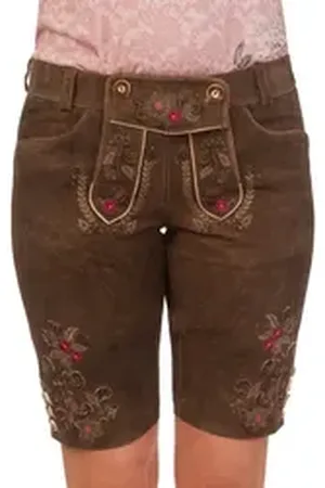 SPIETH & WENSKY Lederhose Trachtenlederhose Damen - HILKE - braun rustik braun 32
