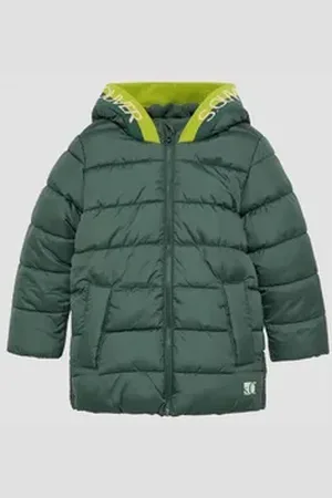 QS by s.Oliver Funktionsmantel Steppjacke mit Kontraststreifen und Fleecefutter Kontrast-Details 104