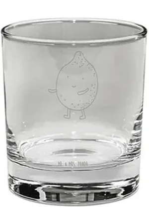 Mr. & Mrs. Panda Whiskyglas Beste Freunde Zitrone - Transparent - Geschenk, Whiskeylgas, Whiskey, Premium Glas, Kreative Gravur