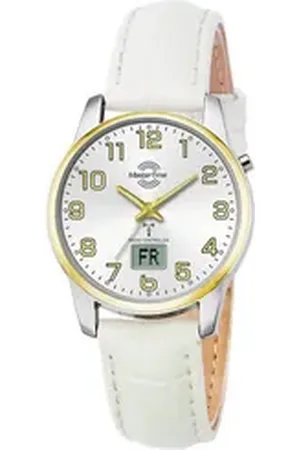 Master Time Funkuhr Funk Basic Weiß/Bicolor silberfarben