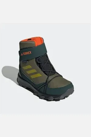 adidas TERREX TERREX SNOW HOOK-AND-LOOP COLD.RDY WINTER Winterstiefel wasserdicht und wärmend grün|orange 36 EU