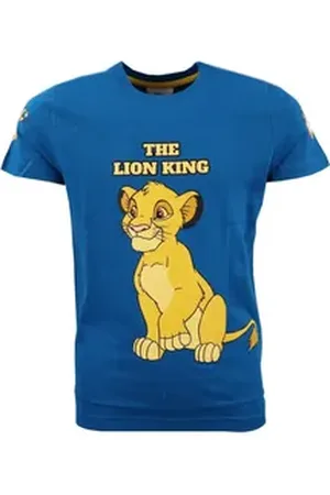 Der König der Löwen Disney The Lion King Print-Shirt Disney König Löwen Simba Kinder Jungen kurzarm T-Shirt Gr. 98 bis 128, 100% Baumwolle blau 98