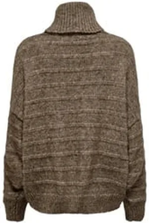 ONLY Rollkragenpullover CELINA (1-tlg) Plain/ohne Details braun S