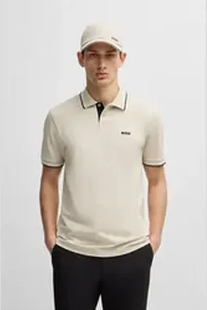 HUGO BOSS GREEN Poloshirt Paul mit Polokragen beige|braun XL