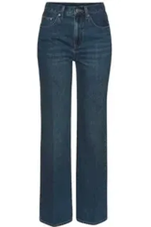 Lascana Weite Jeans mit hohem Bund und 5-Pocket-Style, Wide-Leg Jeans blau 36