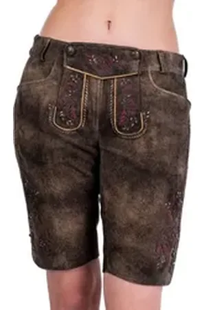SPIETH & WENSKY Lederhose Trachtenlederhose Damen - EVELINE - marokko/beere 38
