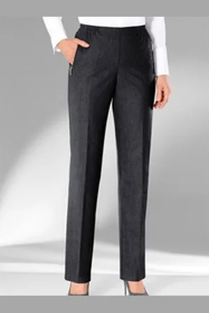 ADELINA Jerseyhose Hose Innenbeinlänge ca. 72 cm grau 245
