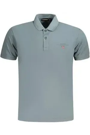 Napapijri Poloshirt Herren Kurzarm-Poloshirt Grau mit Druck & Stickerei XL