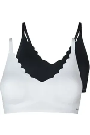Skiny Set: Bügelloser BH 2er Pack Damen Bustier mit herausnehmbare Pads (Packung, 2-tlg) Unterbrustband bunt 44