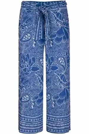 Bianca Culotte PARIGI mit angesagtem Druck und weitem Bein blau 42