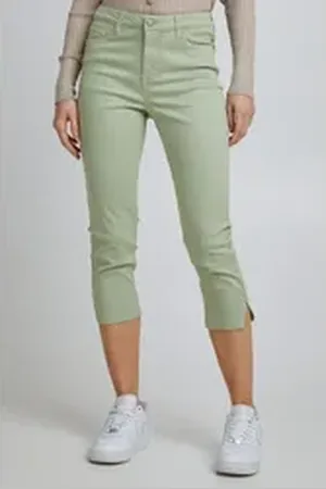 B YOUNG 5-Pocket-Jeans BYLOLA BYLIKKE SLIT JEANS -20811191 Jeans im 5-Pocket-Stil grün 31