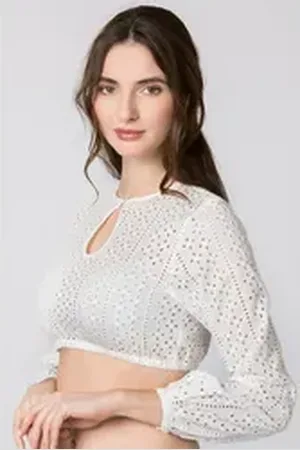 Stockerpoint Dirndlbluse Dirndlbluse - ROHANI - weiß weiß 48