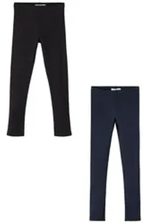 NAME IT Leggings Leggings 2er-Set Regular Fit weich bequem Basic (3-tlg) NKFDAVINA SOLID SWE LEGGING BRU N NOOS beige|blau|schwarz 104