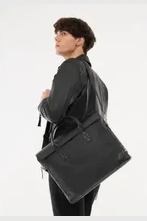 Bolongaro Laptoptasche KARL BAG, Tragegriff, Verstellbarer Schulterriemen, Magnetverschluss schwarz
