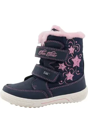 TOM TAILOR Blinkschuh Winterstiefel, Winterboots, Outdoorschuh, Schneestiefel mit TEX-Membran blau|rosa 26 EU