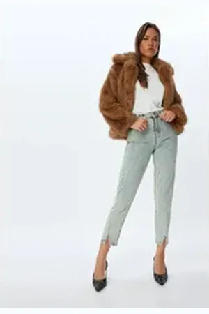 Koton Mom-Jeans Normale Leibhöhe Mom blau 30/32