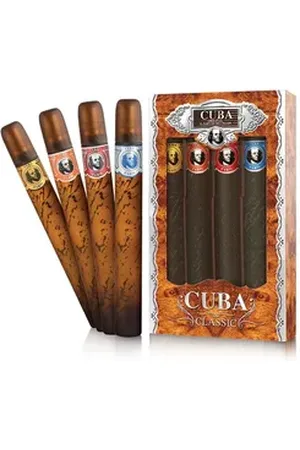 Cuba Eau de Toilette Set EDT Gelb 35 ml + EDT Blue 35 ml + EDT Red 35 ml + EDT Orange 35 ml, 4-tlg.