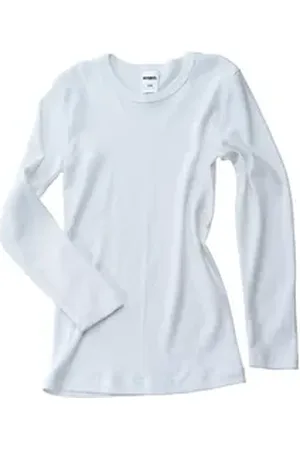 Hermko Unterziehshirt 2830 Kinder langarm Shirt 100% Bio-Baumwolle Longsleeve Mädchen Jungen weiß 128