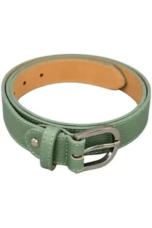 Adel Bags Ledergürtel Damen Gürtel, 3 cm Breit, verschiedene Farben,Hergestellt in Italien grün|silberfarben 100 cm