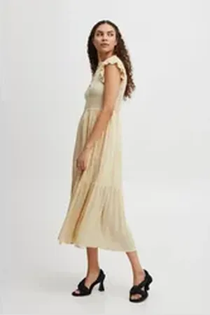 B YOUNG Midikleid BYFELICE SMOCK DRESS -20811313 gelb 40