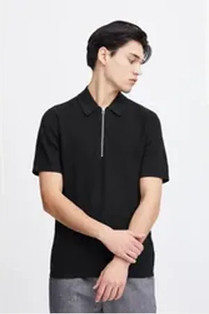 Casual Friday Poloshirt CFKarl SS structured polo knit Lässiges Poloshirt mit Knöpfen blau L