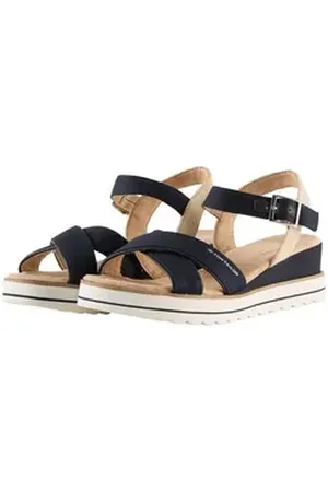 TOM TAILOR Sandalen mit Keilabsatz Keilsandalette (1-tlg) blau 38 EU