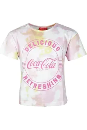 Coca-Cola Print-Shirt Vintage Bunt T-Shirt Kinder Jugend Mädchen kurzes Shirt Gr. 134 bis 164, 100% Baumwolle bunt 152