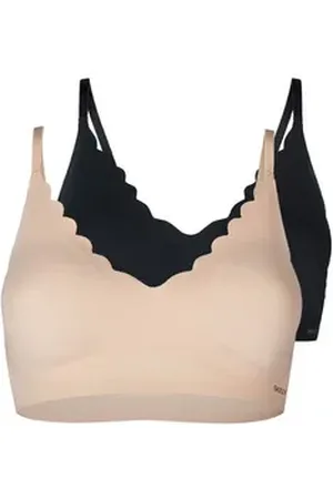 Skiny Set: Bügelloser BH 2er Pack Damen Bustier mit herausnehmbare Pads (Packung, 2-tlg) Unterbrustband beige|bunt 44