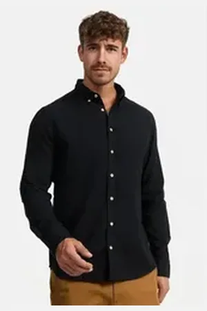 INDICODE Langarmhemd Riverside Langarmhemd mit Button-Down-Kragen blau S