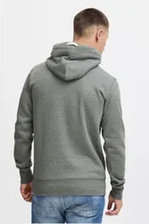 Solid Hoodie SDTripStrip Kapuzensweatshirt mit Knopfleiste grau XXL