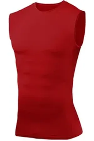 TCA Funktionsweste Kompressionsshirt für Jungen - Ärmellos - Rot, Größe 164 (1-tlg) rot 12-14 Jahre