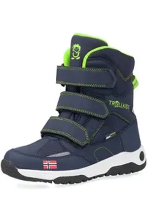 TROLLKIDS Lofoten Winterstiefel Wasserdicht blau|grün 32 EU