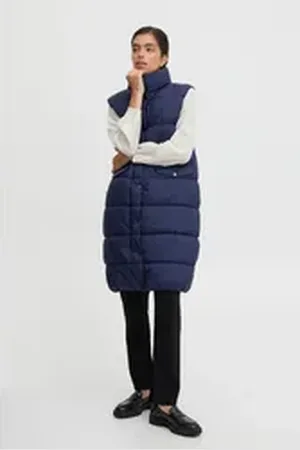 B YOUNG Longweste BYBOMINA WAISTCOAT 2 - 20810086 Modische Longweste mit Steppung blau 34