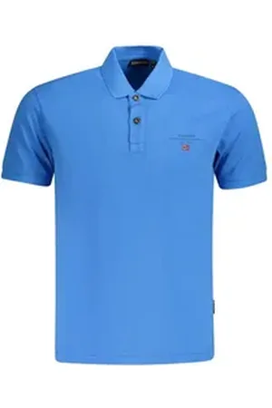 Napapijri Poloshirt Herren Kurzarm-Poloshirt Blau - Regular Fit mit 2XL