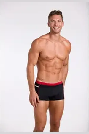 Wavebreaker Badehose Badehose (1-St) rot|schwarz 5