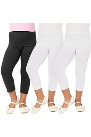 Merry Style Leggings Mädchen Caprihose 3/4 Hosen aus Baumwolle MS10-226 (1-tlg) bequem, elastischer Bund bunt|schwarz 116