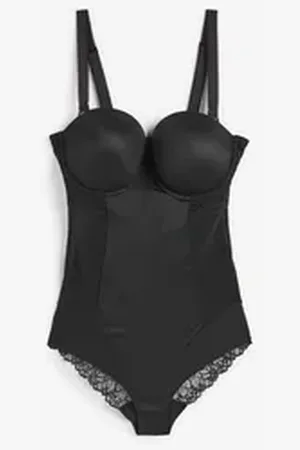 Next Miederbody Stark figurformender Spitzenbody wattiert, DD+ (1-tlg) schwarz 90H (GB: 40FF)