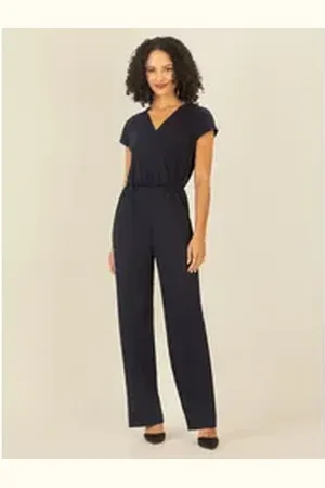 Apart Jumpsuit aus einer unregelmäßig plissiertem Jerseyware blau 44