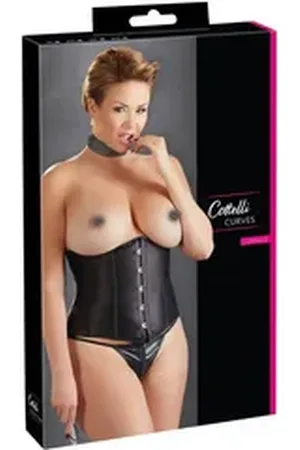 Cottelli Collection Cottelli CURVES Corsage Cottelli CURVES - Taillencorsage - (2XL,3XL,4XL,XL) schwarz XL