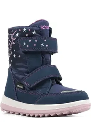 Richter Husky WMS: Weit Winterstiefel Klettstiefel, Snowboots mit wasserdichter Sympatex-Membrane blau 33 EU