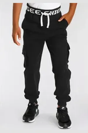 CHIEMSEE Sweathose Jogginghose mit großem Logo im Bund schwarz 164/170