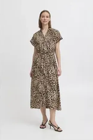 B YOUNG Midikleid BYMMMJOELLA modisches Kleid mit Bindeband beige 34