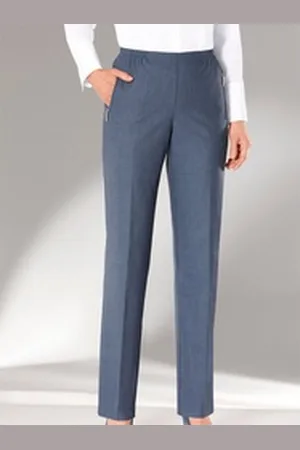 ADELINA Jerseyhose Hose Innenbeinlänge ca. 72 cm blau 40