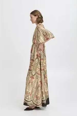 B YOUNG Midikleid BYFARINELA Looes Fit Maxikleid lila S/M