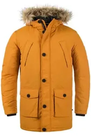 Solid Parka SDFrigo Winterjacke Kapuze mit abnehmbarem Kunstfell braun XL