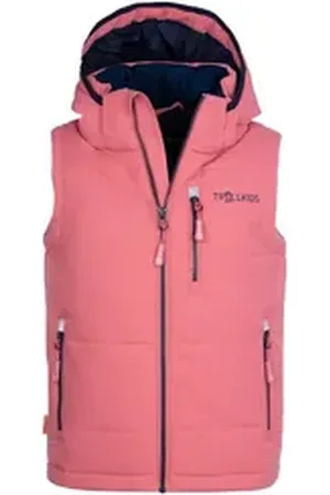 TROLLKIDS Funktionsweste Narvik XT Atmungsaktiv blau|rosa 164
